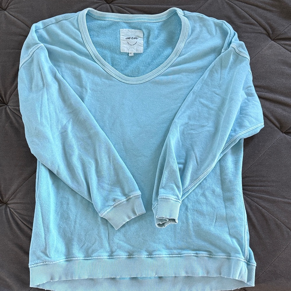 Aerie Sky Blue Textured Top